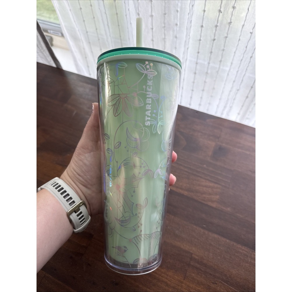 Starbucks Holiday Mint Winter Woodland Iridescent Cup 2022 Christmas